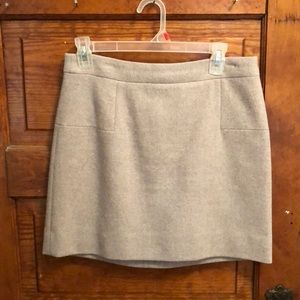 Cute tan wool blend mini skirt from J Crew